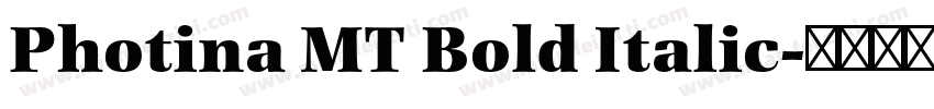 Photina MT Bold Italic字体转换